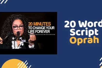 20 Word Script Oprah