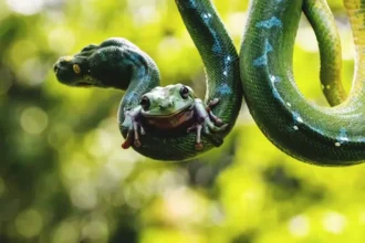 Frog and snake